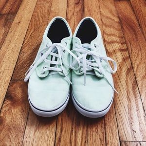 Mint Green Vans // Canvas Shoes